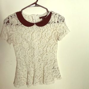 Forever21 White Lace Top